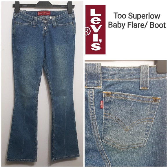 LEVI'S Vintage Y2K Era Too Superlow Baby Flare/BootCut Jean - Picture 1 of 7